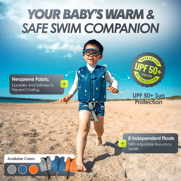 BBluv Näj: Neoprene Swim Vest -  3-6 years - Navy