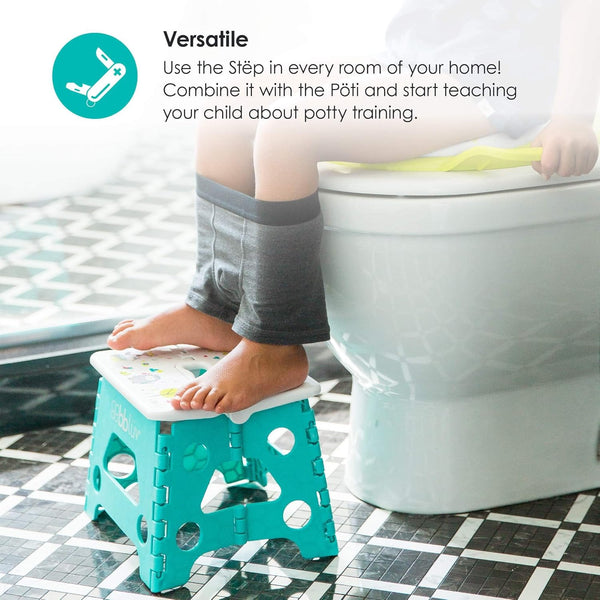 BBLUV Stëp Foldable Step Stool for Kids – BLue | Sturdy & Safe Design for Potty Training, Hand Washing & More | Lightweight, Compact & Easy to Store