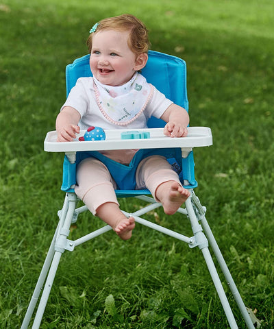 Portable Baby High Chair – Foldable Travel Booster Seat with Tray – Lightweight, Compact & Easy to Clean – Indoor & Outdoor Dining for Babies & Toddlers