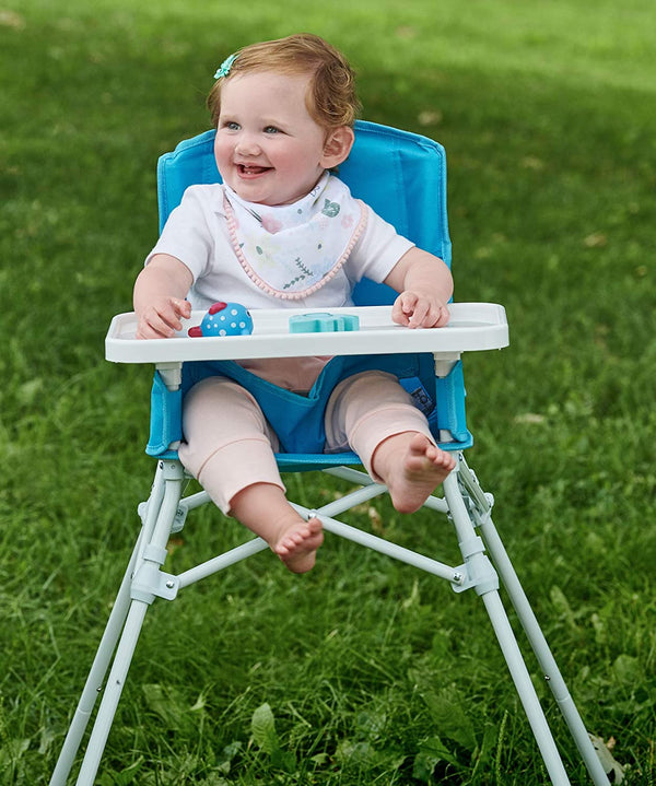 Portable Baby High Chair – Foldable Travel Booster Seat with Tray – Lightweight, Compact & Easy to Clean – Indoor & Outdoor Dining for Babies & Toddlers