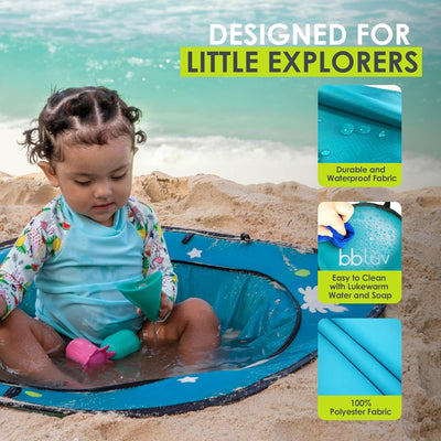 Arenä Pop-up Beach Pool for Babies & Kids | Portable Outdoor Water Play Pool with Sunshade | Easy Set-Up, Foldable & Travel-Friendly | Perfect for Beach, Backyard & Summer Fun