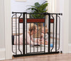 Regalo Home Accents Extra Wide Walk Thru Baby Gate – Stylish Wood & Metal Design, Secure Safety Gate for Doorways & Stairs, Easy One-Hand Latch, Fits 29-42