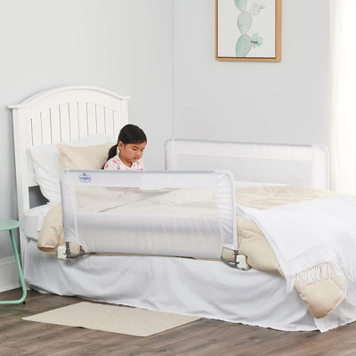 Regalo Swing Down Bed Rail Guard – Extra Long, Secure & Foldable Toddler Safety Barrier – Fits Twin, Full & Queen Beds – Easy Install & Sturdy Design