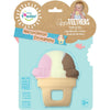 Novelty Baby Teether Neapolitan Ice Cream Design | 100% Food-Grade Silicone Teething Toy | BPA-Free Soothing Gum Massager for Infants | Funny Photo Prop Gift | 3+ Months |(Neapolitan Ice Cream Design)