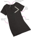 Frida Mom Delivery and Nursing Gown - Easy-Snap, Tagless, Skin-to-Skin Access and Full Coverage in The Back