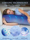 Pharmedoc Pregnancy Pillows, U-Shape Full Body Pillow – Cooling Cover Grey – Pregnancy Pillows for Sleeping – Body Pillows for Adults, Maternity Pillow and Pregnancy Must Haves