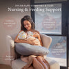 Pharmedoc Nursing Pillow and Positioner, Breastfeeding and Bottlefeeding Pillow, Removable and Washable Cover, Soft and Breathable Fabric, Baby Shower Gifts - Grey Cooling Cover