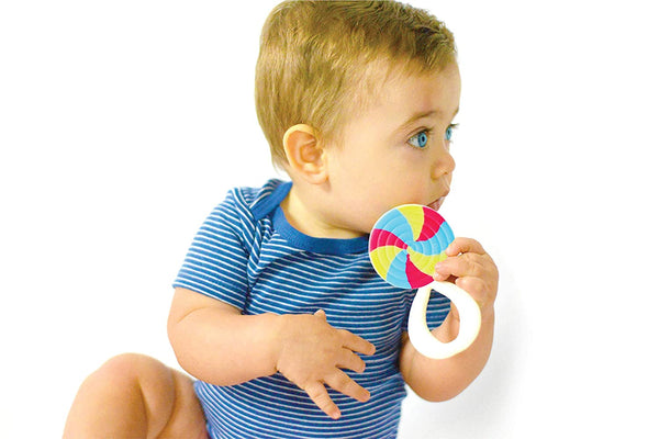 Novelty Baby Pacifier Lollipop Sucker Design | 100% Food-Grade Silicone Soother | BPA-Free One-Piece Funny Dummy for Newborns Infants | Cute Photo Prop Gift | 0-6 Months | (Lollipop Design)