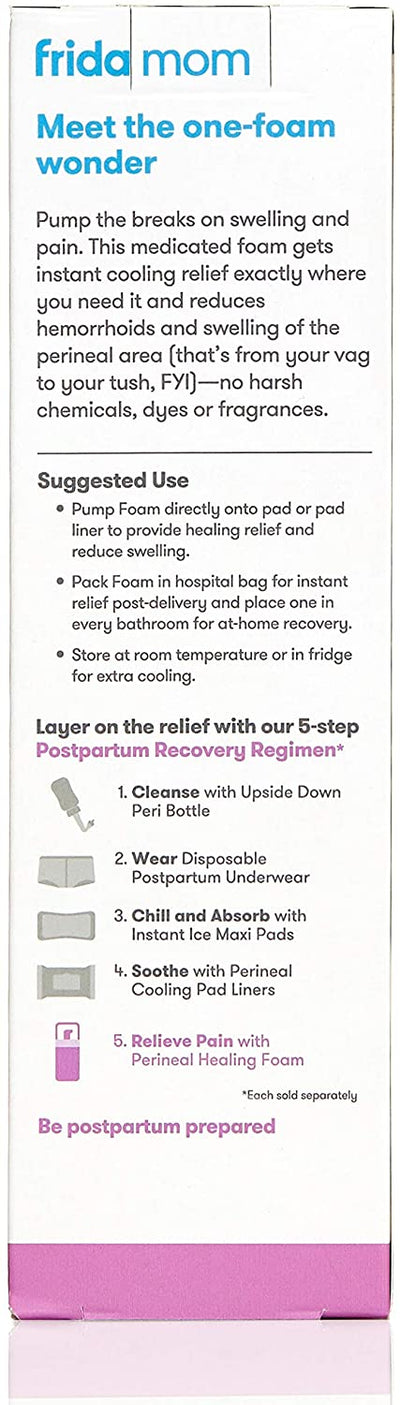 Fridababy Mom Perineal Healing Foam with Witch Hazel - Postpartum Pain Relief & Swelling Reduction - 5 Fl Oz