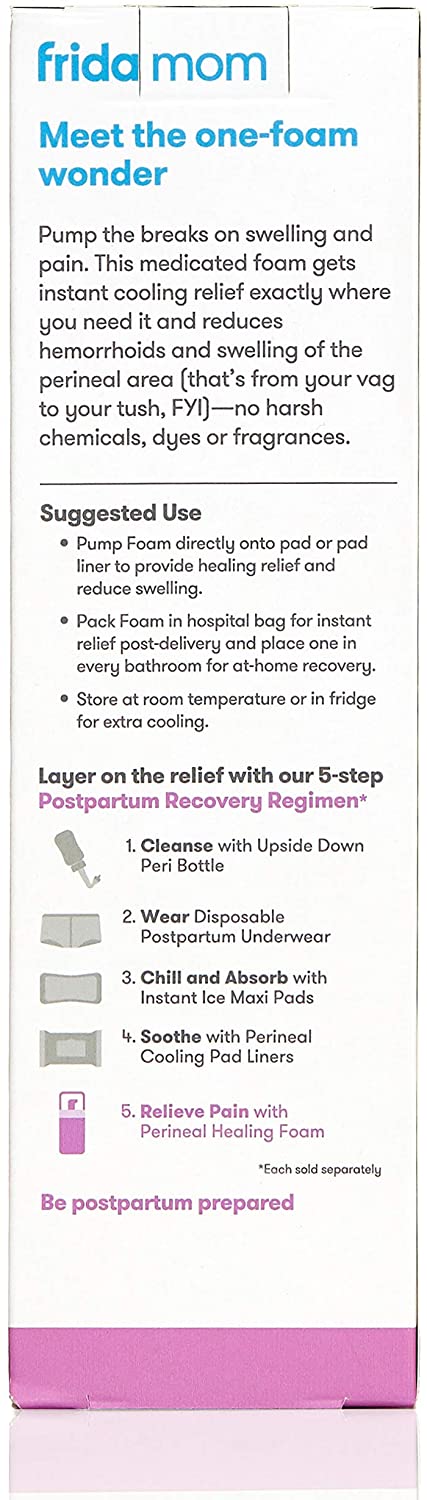 Fridababy Mom Perineal Healing Foam with Witch Hazel - Postpartum Pain Relief & Swelling Reduction - 5 Fl Oz