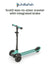 Scotti Mint 3-Wheel Lean-to-Steer Kids Scooter | Integrated Footbrake | Detachable Bar | 3+ years