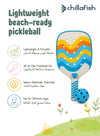 Pickli Sun Yellow Beach Pickleball Racket Set | Water Resistant | Clip-Together Design | All ages