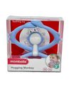 Mombella Hugging Monkey Teether Toy for Babies 5+ Months – BPA-Free, Soft Silicone, Safe & Fun Design for Teething Relief, Easy-Grip, Ideal Gift - Light Blue