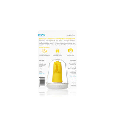 Frida Baby Baby's First Finger Toothbrush with Storage Case, 3 Months and Up - Yellow
