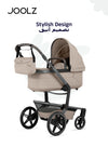 Compact Baby Stroller Organiser | Easy to Attach | Extra Storage for Diapers, Bottles, Toys | Secure Zipper Closure | Compatible with Joolz GEO/AER/HUB/Day |  30 x 10 x 15 cm Sandy Taupe - Sandy Taupe