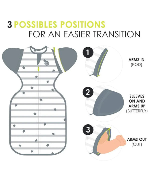 Sleëp - 3-in-1 Evolutive Swaddle with Removable Sleeves (Small)