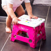 BBLUV Stëp Foldable Step Stool for Kids – Pink | Sturdy & Safe Design for Potty Training, Hand Washing & More | Lightweight, Compact & Easy to Store