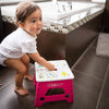 BBLUV Stëp Foldable Step Stool for Kids – Pink | Sturdy & Safe Design for Potty Training, Hand Washing & More | Lightweight, Compact & Easy to Store