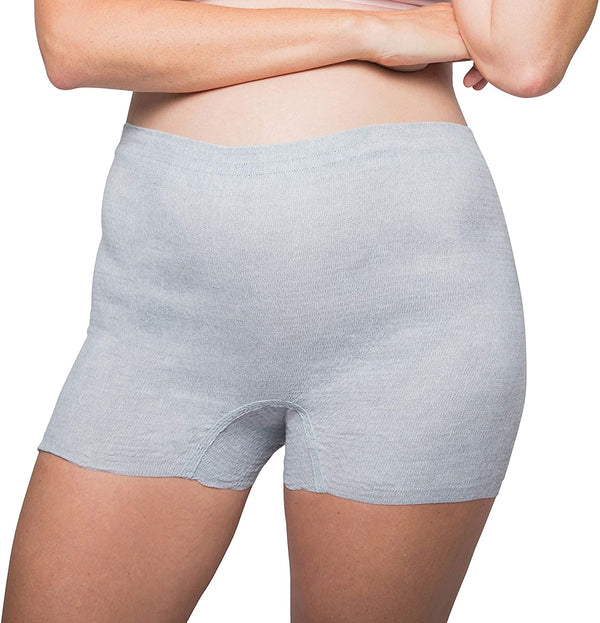 Frida Mom Disposable Postpartum Underwear - Super Soft, Stretchy & Breathable Boyshorts - Latex-Free, Wicking - Regular (8 Count) With Out Pad.
