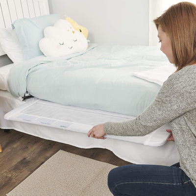 Regalo HideAway Extra Long Bed Rail – Swing Down Safety Guard, Invisible Storage, Sturdy Metal Frame, Breathable Mesh, No-Tool Setup, Fits Twin to Queen Beds