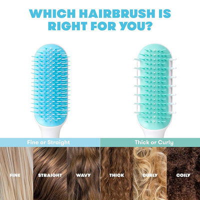 Frida Baby Thick or Curly Hair Detangler Brush for Kids, Toddler Hairbrush Detangles Knots Without Tears or Breakage, Comb Teeth and Bristle Design