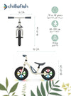 Charlie Glow Beige Kids Balance Bike with Light-Up Wheels | No Batteries Needed | Adjustable | 18-48 months
