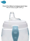 Weaning Set 6m+ | Plate with Hot Water Reservoir | Silicone Spoon & Cup | Non-Slip Bottom & Anti-Splash Edges | Ideal for Baby's First Meals | BPA Free | blue