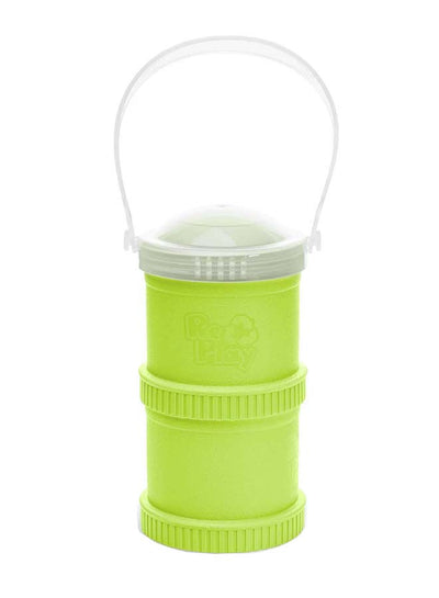 Recycled Plastic Snack Stack With Travel Lid - Lime Green