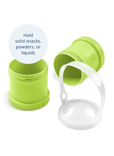 Recycled Plastic Snack Stack With Travel Lid - Lime Green