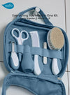 Baby Grooming Kit | Complete Hygiene & Health Care Set | Includes Brush, Comb, Scissors, Nail Clipper, Nasal Aspirator | Travel-Friendly | Elegant Gift Idea | Eco-Leather Case