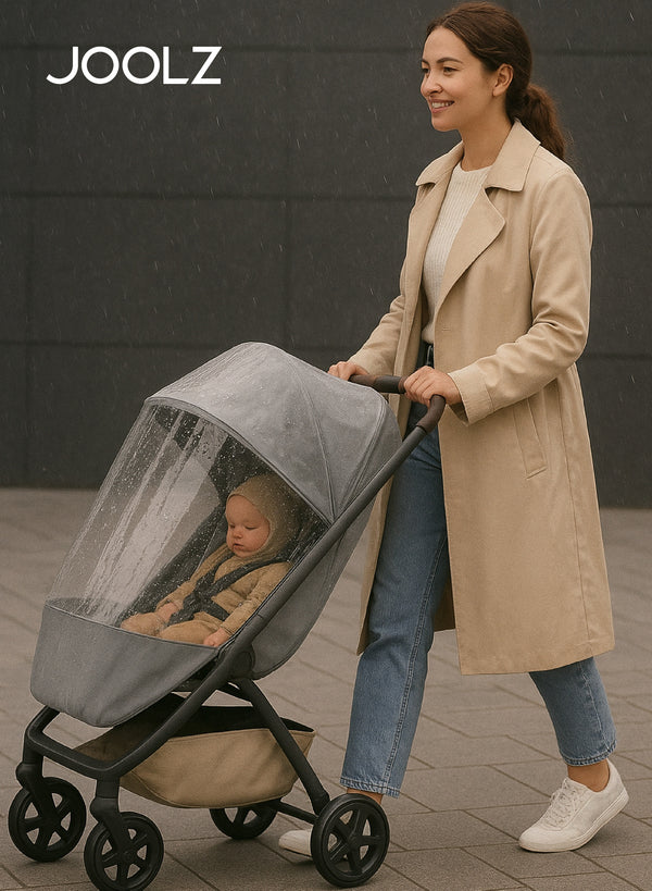 Raincover for Joolz Aer2 & Aer+ Stroller | Wind & Waterproof Protection | Shield from Rain, Snow & Hail | Ventilated Design | Compact & Portable | Universal Fit | 50x30x10 cm