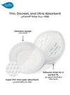 Disposable Breast Pads for Day & Night | Super Absorbent | 7 Layers | 3D Slim Honeycomb | Soft & Breathable | Invisible Under Clothing | Individually Packaged