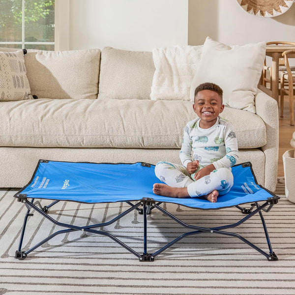 Regalo My Cot Portable Toddler Bed (Royal Blue) – Foldable Travel Cot, Lightweight & Sturdy Frame, No-Setup Design, Indoor & Outdoor Use, Perfect for Sleepovers & Camping