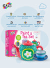 Paint Your Own Tea Set | Miniature Ceramic Craft Kit | Creative DIY Activity | Includes 11 Pieces | 12 Ceramic Paints | For Kids Ages 5+ | Dimensions: 30 x 20 x 8 CM