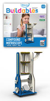 Buildables Compound Microscope STEM Building Kit | Real Wooden Working Model with Powerful Lenses | Educational Science Construction Toy for Kids | Ages 8 and Up