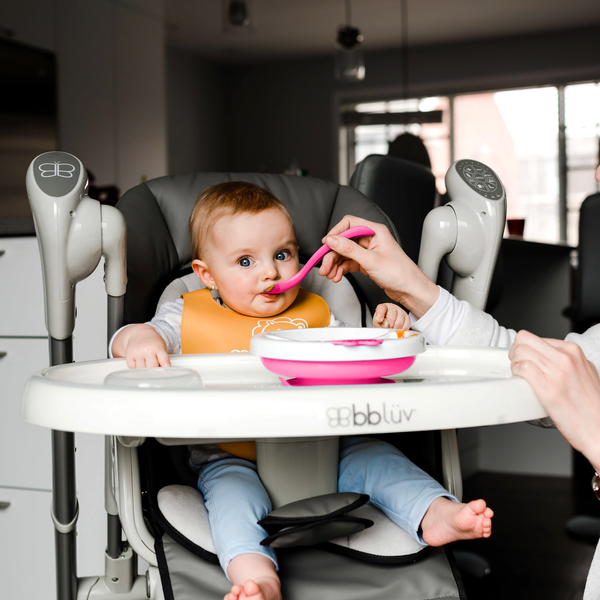 bblüv - Platö - Warming Plate - 3 Compartment Non-Toxic, BPA Free with Suction Base for Baby Toddler - Pink