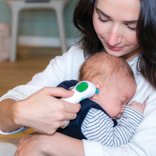 Bblüv ORA 5-in-1 Baby Thermometer – Fast & Accurate Ear, Forehead, Room, Liquid & Object Temperature Reader with Digital Display & Memory Function