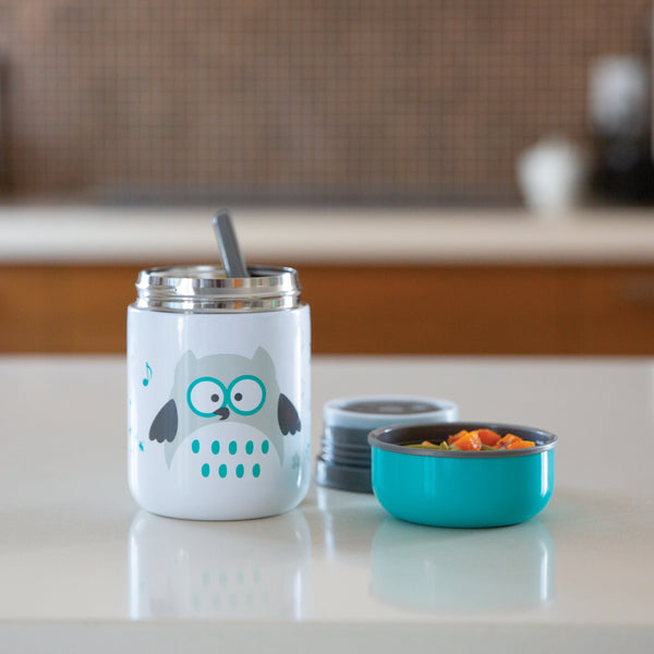 bblüv - Foöd - Insulated container with spoon and bowl - Aqua