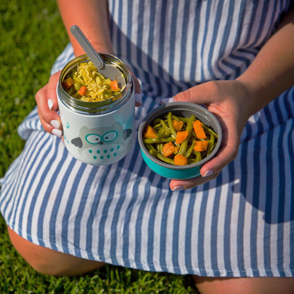 bblüv - Foöd - Insulated container with spoon and bowl - Aqua