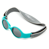 bblüv SÖLAR MINI Baby Sunglasses (Aqua) – Polarized, UV Protection, Flexible & Adjustable Strap – Durable, Safe & Comfortable Shades for Infants & Newborns
