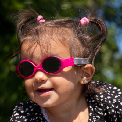 bblüv SÖLAR MINI Baby Sunglasses (Pink) – Polarized, UV Protection, Flexible & Adjustable Strap – Durable, Safe & Comfortable Shades for Infants & Newborns