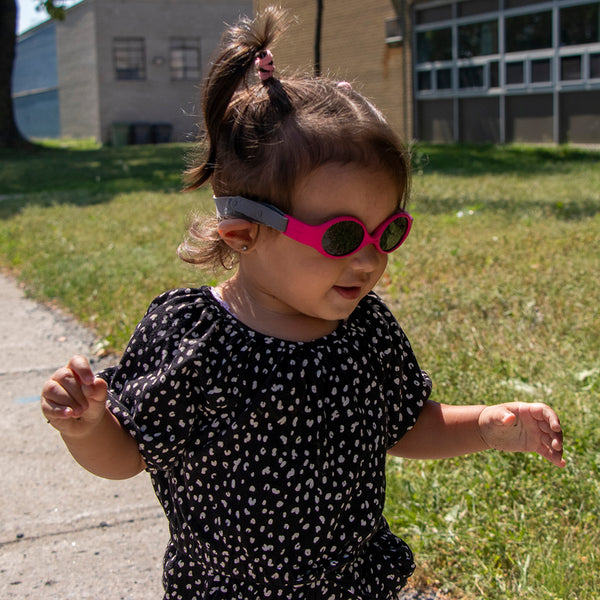 bblüv SÖLAR MINI Baby Sunglasses (Lime) – Polarized, UV Protection, Flexible & Adjustable Strap – Durable, Safe & Comfortable Shades for Infants & Newborns