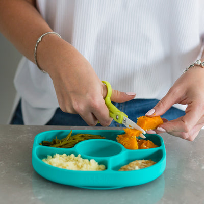 bblüv Küt Baby Food Scissors – Safe Ceramic Blades, Precision Cutting, BPA-Free, Travel-Friendly with Protective Cover – Ideal for Infant & Toddler Meals