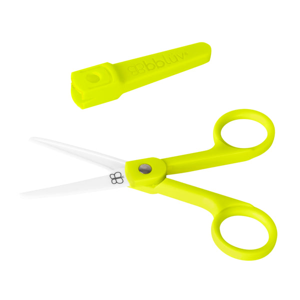 bblüv Küt Baby Food Scissors – Safe Ceramic Blades, Precision Cutting, BPA-Free, Travel-Friendly with Protective Cover – Ideal for Infant & Toddler Meals