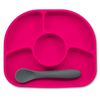 bblüv - Yümi – Anti-Spill Plate & Spoon Set - BPA-Free, Suction Bottom - Pink