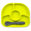 bblüv - Yümi – Anti-Spill Plate & Spoon Set - BPA-Free, Suction Bottom - Lime