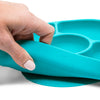 bblüv - Yümi – Anti-Spill Plate & Spoon Set - BPA-Free, Suction Bottom - Aqua Blue
