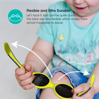 bblüv SÖLAR Kids’ Polarized Sunglasses (Aqua) – UV Protection, Flexible, Reversible & Ultra-Durable Shades for Babies & Toddlers – Safe, Stylish & Comfortable Fit