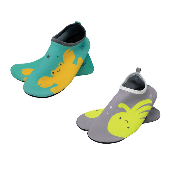bblüv SHOOZ - L Size Water Shoes for Toddlers – Non-Slip, Quick-Dry Aqua Socks for Beach & Pool – Lightweight, Flexible, and Comfortable Swim Shoes (Aqua color)