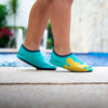 bblüv SHOOZ - L Size Water Shoes for Toddlers – Non-Slip, Quick-Dry Aqua Socks for Beach & Pool – Lightweight, Flexible, and Comfortable Swim Shoes (Aqua color)